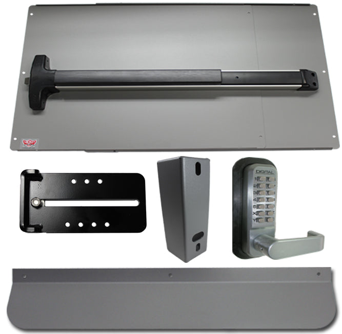 Detex PS-62 Security Kit Panic Bar and Panic Shield With Detex V-40 Panic Bar